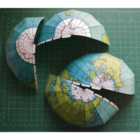 Using a Globe Template to Make A 3D Globe at Home | Paper globe diy ...