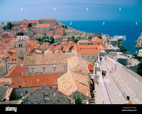 Old town walls. Dubrovnik. Croatia Stock Photo - Alamy