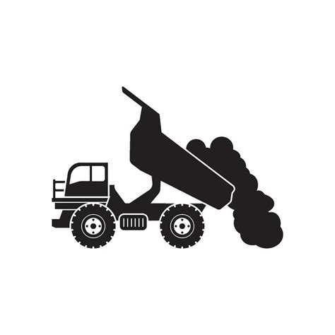 Dump truck icon.vector illustration logo design. 26111176 Vector Art at ...