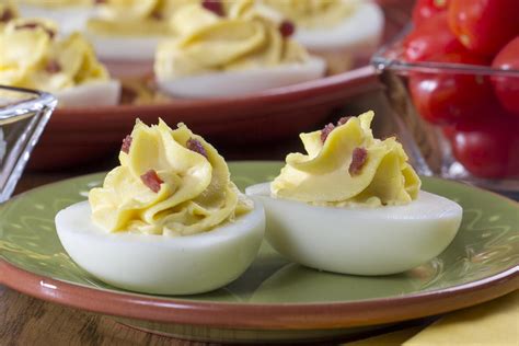 Bacon and Horseradish Deviled Eggs | MrFood.com