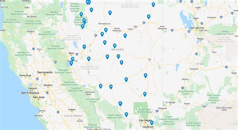 Nevada Hot Springs Map – Detail and Locations of Natural Pools