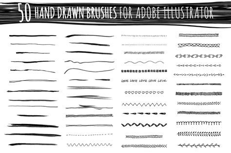 50 Adobe Illustrator Vector Brushes - Design Cuts