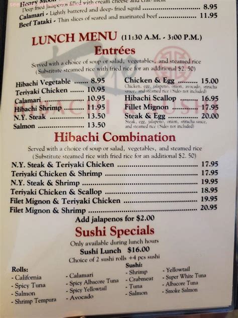 Online Menu of Koto Hibachi and Sushi Restaurant, Frisco, Texas, 75034 ...