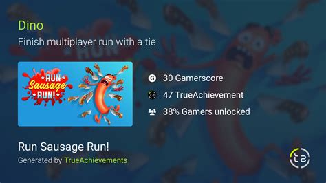 Dino achievement in Run Sausage Run!