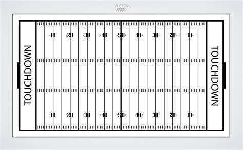 Line of american football field. Vector illustration. 1840666 Vector ...