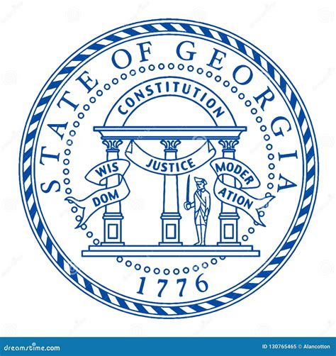 Seal of Georgia stock illustration. Illustration of georgia - 130765465