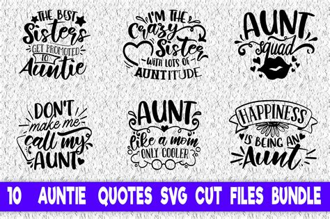 Auntie Quotes Bundle Grafik Von svg bundle · Creative Fabrica