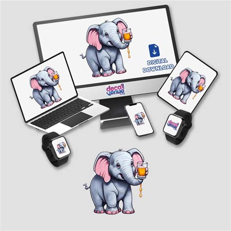 Cute Elephant Sticker Pack | PanzeeArt – Decal Venue