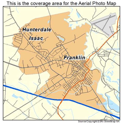 Aerial Photography Map of Franklin, VA Virginia