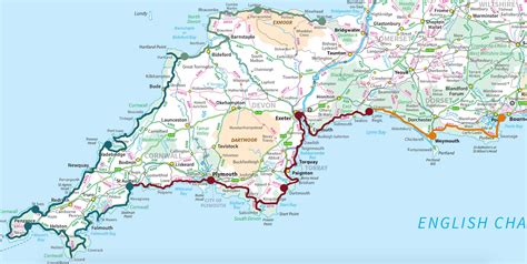 Map Of Plymouth And Cornwall - Beilul Rochette