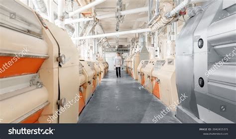 Modern Automatic Mill Production White Flour Stock Photo 2042415371 ...