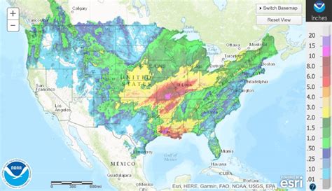 noaa-rainfall-map - Temblor.net