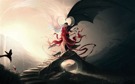 Anime Angel And Demon Wallpapers - Wallpaper Cave