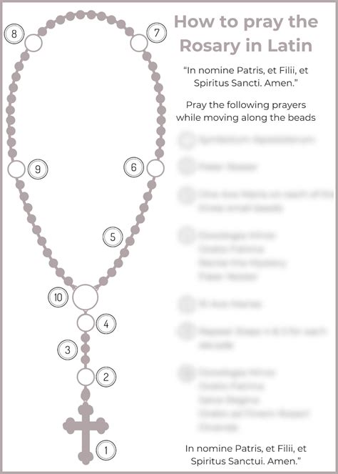 How to Pray the Rosary in Latin - Etsy