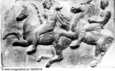 PARTHENON FRIEZE PARTHENON FRIEZE, 440 B.C. Horsemen in the Panathenaic ...