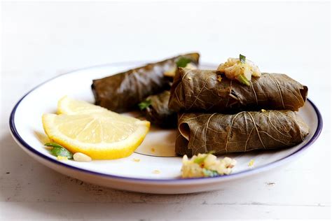 Vegan Stuffed Grape Leaves (Dolma) with Brown Rice - Grains and Legumes ...