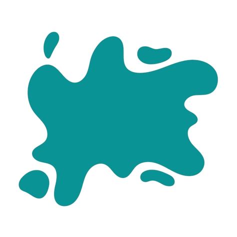 Premium Vector | Vector paint splash abstract blot turquoise cartoon ...