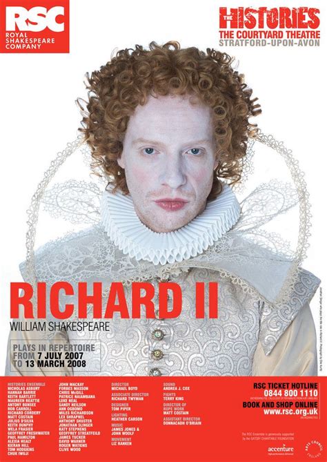 Richard II - Royal Shakespeare Company Posters | Richard ii, Royal ...