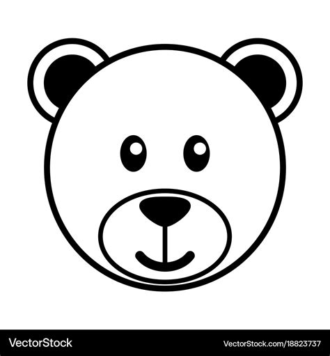 Simple cartoon of a cute bear Royalty Free Vector Image