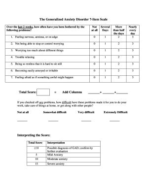 accedere rullo Conflitto gad 7 scale scoring Email fatica Il loro