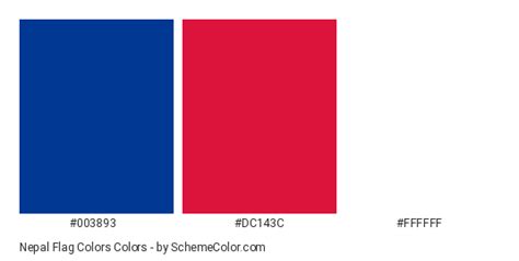 Nepal Flag Colors » Country Flags » SchemeColor.com