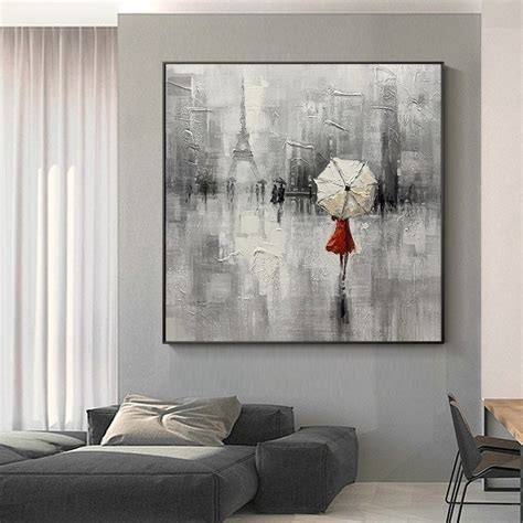 Rainy Paris Abstract Wall Art - Rainy Paris Abstract Art