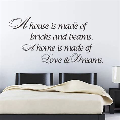 A home is made of Love Dreams quotes Wall Sticker Bedroom Vinyl Wall ...