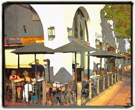 Sidewalk cafe Digital Art by Steven Gilbar - Fine Art America