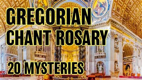 Gregorian Chant Rosary 20 Mysteries with @Journey Deeper and @John Shaw ...