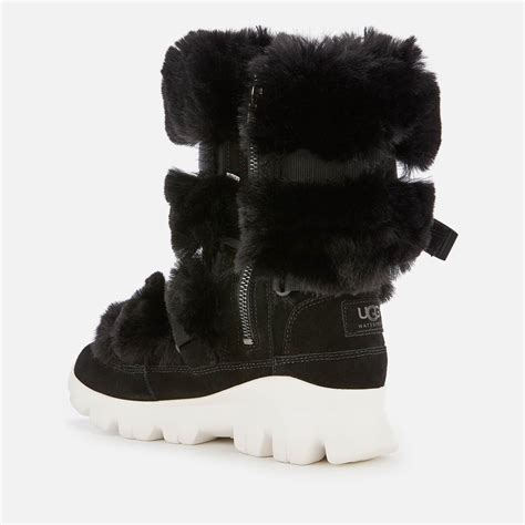 UGG Misty Faux Fur/waterproof Boots in Black - Lyst