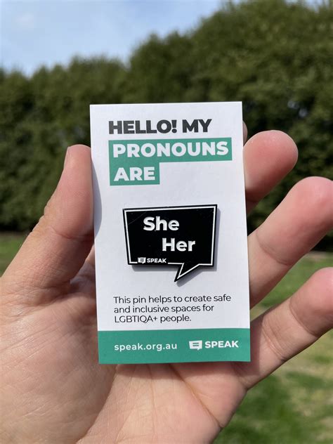 Pronoun pins — SPEAK