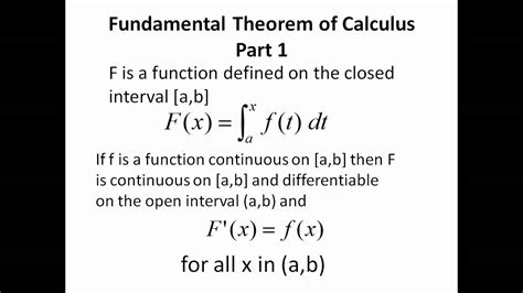 Fundamental theorem of calculus part 2 - gertyintel