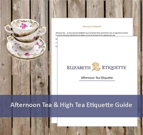 Afternoon Tea & High Tea Etiquette Guide, Tea Drinker, Tea Lovers ...