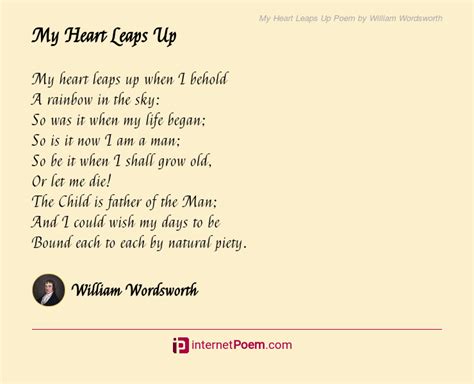 My Heart Leaps Up Poem by William Wordsworth