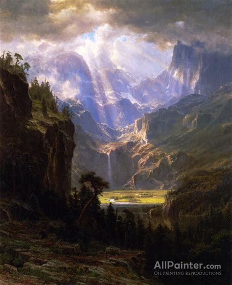 Albert Bierstadt Rock Mountains Oil Painting Reproductions for sale ...