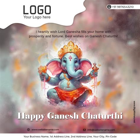 Ganesh Chaturthi 2023 Corporate Wishes Cards for What's App