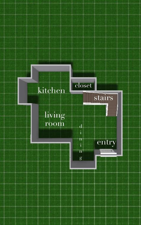 ~bloxburg medium-small house layout~ | House layouts, Small house ...