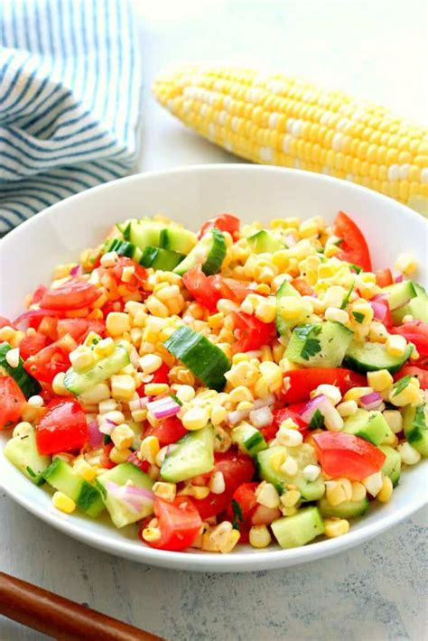 Fresh Corn Salad - Crunchy Creamy Sweet