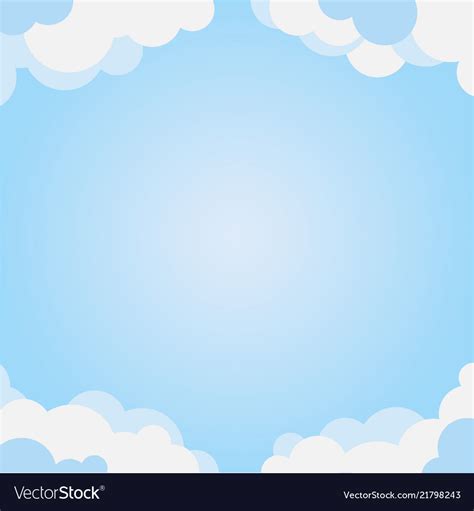 Cloud frame with blue sky Royalty Free Vector Image