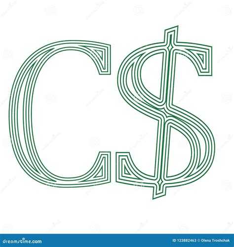 Dollar Canada Canadian Currency Symbol Icon Vector Illustration Stock ...