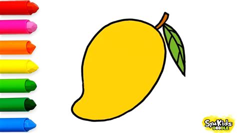 Cute Mango Drawing - Poles Png