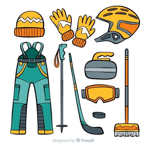 Curling equipment illustration | Free Vector