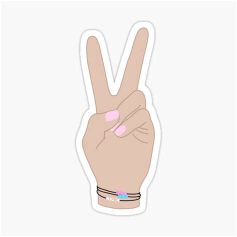 "Grace's peace sign" Sticker for Sale by annakbench | Redbubble