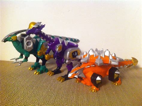 Dino Thunder Parasaur,Cephala and Ankylo Zords | Power rangers fan art ...