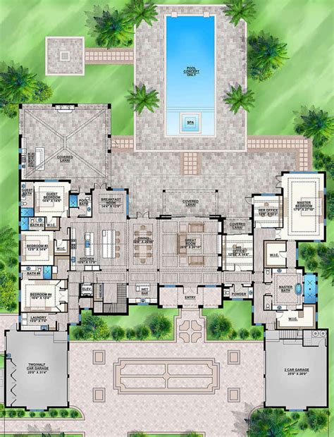 House Plan 207-00067 - Luxury Plan: 8,285 Square Feet, 7 Bedrooms, 8.5 ...