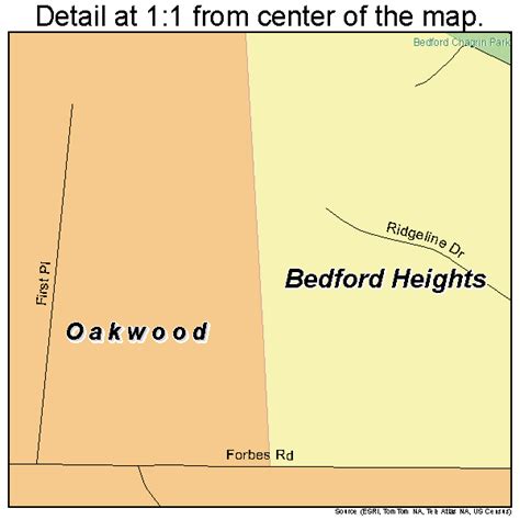 Oakwood Ohio Street Map 3957750