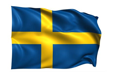 Sweden Waving flag Realistic Transparent Background 15309610 PNG