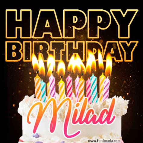 Happy Birthday Milad GIFs - Download original images on Funimada.com