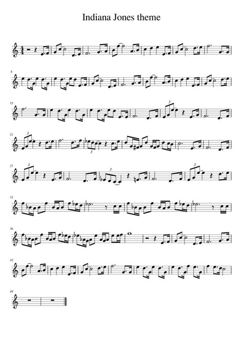 Indiana Jones theme | MuseScore | Sheet Music | Pinterest | Indiana ...