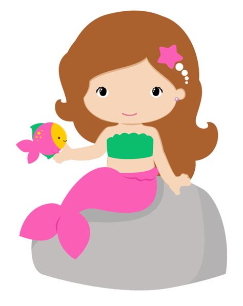 Mermaid clipart cute, Mermaid cute Transparent FREE for download on ...